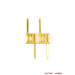 WWII German Shoulder Boards Cyphers Gold XII Wiesbaden 13mm 2pcs German Metal Cyphers,WW2 german,waffen SS,wehrmacht,Shoulder Boards,german cyphers,german badge WWII,militaria german,WWII german,wehrmacht badge,Luftwaffe badge,SS badge,german sleeve eagle,german eagle badge,ss eagle,wehrmacht badge,WWII military surplus,WWII german insignia,shoulderboards insignia,shoulderboards cyphers,shoulderboards pin,shoulderboards badge