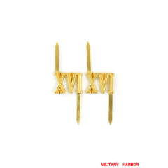 WWII German Shoulder Boards Cyphers Gold XVI Panzer Div. 13mm 2pcs German Metal Cyphers,WW2 german,waffen SS,wehrmacht,Shoulder Boards,german cyphers,german badge WWII,militaria german,WWII german,wehrmacht badge,Luftwaffe badge,SS badge,german sleeve eagle,german eagle badge,ss eagle,wehrmacht badge,WWII military surplus,WWII german insignia,shoulderboards insignia,shoulderboards cyphers,shoulderboards pin,shoulderboards badge