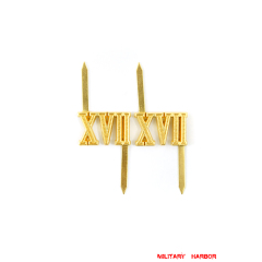 WWII German Shoulder Boards Cyphers Gold XVII VIenna 13mm 2pcs German Metal Cyphers,WW2 german,waffen SS,wehrmacht,Shoulder Boards,german cyphers,german badge WWII,militaria german,WWII german,wehrmacht badge,Luftwaffe badge,SS badge,german sleeve eagle,german eagle badge,ss eagle,wehrmacht badge,WWII military surplus,WWII german insignia,shoulderboards insignia,shoulderboards cyphers,shoulderboards pin,shoulderboards badge