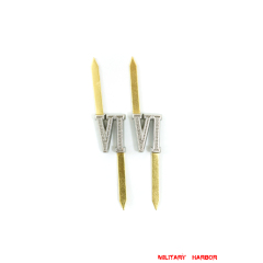 WWII German Shoulder Boards Cyphers Silver VI Munster 13mm 2pcs German Metal Cyphers,WW2 german,waffen SS,wehrmacht,Shoulder Boards,german cyphers,german badge WWII,militaria german,WWII german,wehrmacht badge,Luftwaffe badge,SS badge,german sleeve eagle,german eagle badge,ss eagle,wehrmacht badge,WWII military surplus,WWII german insignia,shoulderboards insignia,shoulderboards cyphers,shoulderboards pin,shoulderboards badge