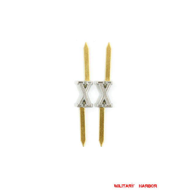 WWII German Shoulder Boards Cyphers Silver X Hamburg 13mm 2pcs German Metal Cyphers,WW2 german,waffen SS,wehrmacht,Shoulder Boards,german cyphers,german badge WWII,militaria german,WWII german,wehrmacht badge,Luftwaffe badge,SS badge,german sleeve eagle,german eagle badge,ss eagle,wehrmacht badge,WWII military surplus,WWII german insignia,shoulderboards insignia,shoulderboards cyphers,shoulderboards pin,shoulderboards badge