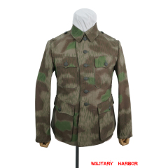 WWII German Heer Marsh Sumpfsmuster 44 with Splinter Color Camo M42 field tunic German Camo tunic,German uniforms,SS uniforms,Wehrmacht uniforms,German camouflage jacket,WW2 uniforms,Splinter 42 Revered Color,WW2 camo,WWII camo,WW2 German camouflage,WWII German camouflage,German Camo Uniform,M42 tunic,Marsh Sumpfsmuster 44