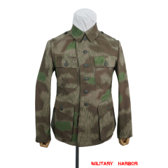 WWII German Heer Marsh Sumpfsmuster 44 with Splinter Color Camo M43 field tunic German Camo tunic,German uniforms,SS uniforms,Wehrmacht uniforms,German camouflage jacket,WW2 uniforms,Splinter 42 Revered Color,WW2 camo,WWII camo,WW2 German camouflage,WWII German camouflage,German Camo Uniform,M43 tunic,Marsh Sumpfsmuster 44