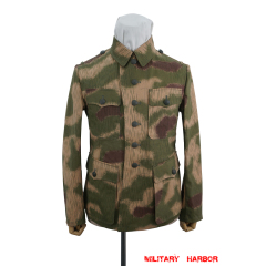 WWII German Heer Marsh Sumpfsmuster 44 Camo M42 field tunic German Camo tunic,German uniforms,SS uniforms,Wehrmacht uniforms,German camouflage jacket,WW2 uniforms,Splinter 42 Revered Color,WW2 camo,WWII camo,WW2 German camouflage,WWII German camouflage,German Camo Uniform,M42 tunic,Marsh Sumpfsmuster 44