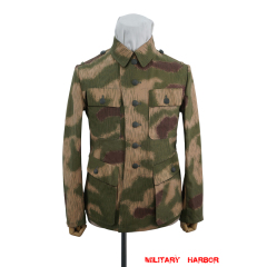 WWII German Heer Marsh Sumpfsmuster 44 Camo M43 field tunic German Camo tunic,German uniforms,SS uniforms,Wehrmacht uniforms,German camouflage jacket,WW2 uniforms,Splinter 42 Revered Color,WW2 camo,WWII camo,WW2 German camouflage,WWII German camouflage,German Camo Uniform,M43 tunic,Marsh Sumpfsmuster 44