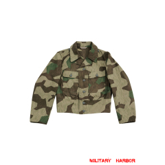 WWII German Heer Splinter 31 Spring Camo M44 field tunic German Camo tunic,German uniforms,SS uniforms,Wehrmacht uniforms,German camouflage jacket,WW2 uniforms,Splinter 42 Revered Color,WW2 camo,WWII camo,WW2 German camouflage,WWII German camouflage,German Camo Uniform,M43 tunic