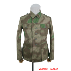 WWII German Heer Splinter C 43 Camo M42 field tunic German Camo tunic,German uniforms,SS uniforms,Wehrmacht uniforms,German camouflage jacket,WW2 uniforms,Splinter 42 Revered Color,WW2 camo,WWII camo,WW2 German camouflage,WWII German camouflage,German Camo Uniform,M44 tunic,Marsh Sumpfsmuster 44