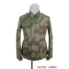 WWII German Heer Splinter C 43 Camo M43 field tunic German Camo tunic,German uniforms,SS uniforms,Wehrmacht uniforms,German camouflage jacket,WW2 uniforms,Splinter 42 Revered Color,WW2 camo,WWII camo,WW2 German camouflage,WWII German camouflage,German Camo Uniform,M44 tunic,Marsh Sumpfsmuster 44
