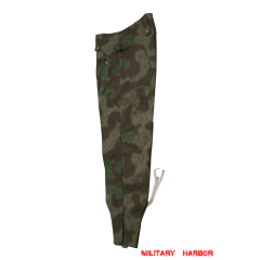 WWII German Heer Marsh Sumpfsmuster 44 with Splinter Color Camo M43 field trousers German Camo trousers,German uniforms,SS uniforms,Wehrmacht uniforms,Splinter,german camo pants,WW2 uniforms,M43 trousers,Marsh Sumpfsmuster 44
