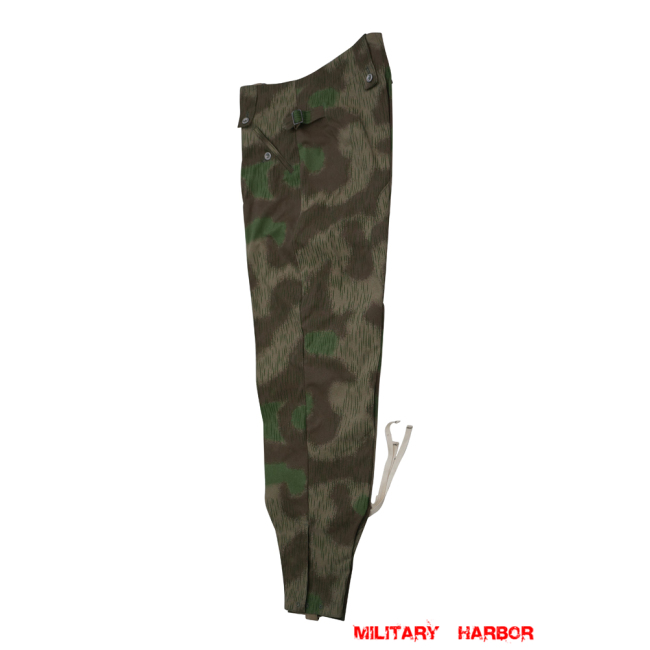 WWII German Heer Marsh Sumpfsmuster 44 with Splinter Color Camo M43 field trousers German Camo trousers,German uniforms,SS uniforms,Wehrmacht uniforms,Splinter,german camo pants,WW2 uniforms,M43 trousers,Marsh Sumpfsmuster 44