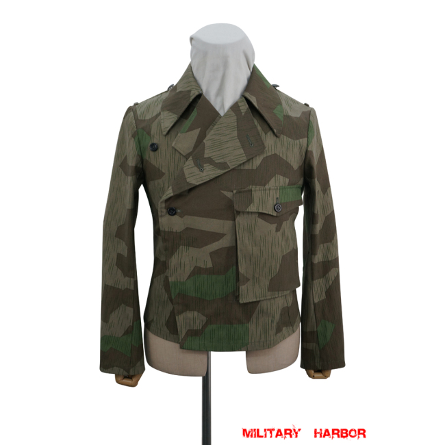 WWII German Heer Splinter 31 Fall Camo panzer wrap jacket type II German Camo Panzer tunic,German panzer uniforms,SS uniforms,Wehrmacht uniforms,Splinter,german camouflage jacket,WW2 uniforms