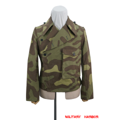 WWII German Heer Italian camo panzer wrap jacket type II German Camo Panzer tunic,German panzer uniforms,SS uniforms,Wehrmacht uniforms,Splinter,german camouflage jacket,WW2 uniforms,Marsh Sumpfsmuster 44