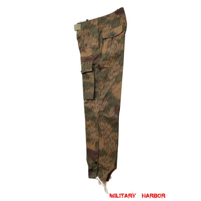 WWII German Heer Tan and water camo panzer trousers German Camo Panzer trousers,German panzer uniforms,SS uniforms,Wehrmacht uniforms,Tan and water,german camouflage jacket,WW2 uniforms