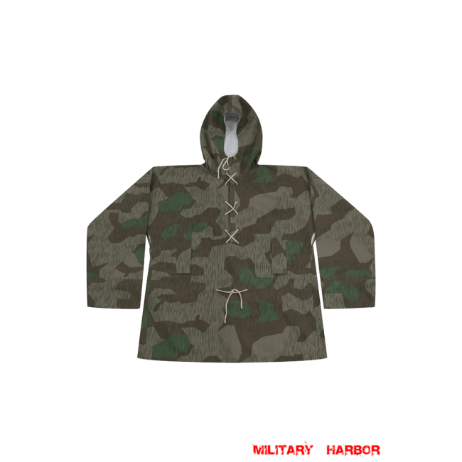 WWII German Reversible Splinter 31 Fall Camo Smock With Hood German Camo smock,German smock,German camo,Wehrmacht smock,Tan and water,german camouflage smock,WW2 uniforms,Marsh camo smock,Sumpfsmuster camo smock,german sniper smock