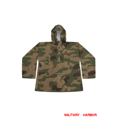 WWII German Reversible Splinter 42 Reversed Color Camo Smock With Hood German Camo smock,German smock,German camo,Wehrmacht smock,Tan and water,german camouflage smock,WW2 uniforms,Marsh camo smock,Sumpfsmuster camo smock,german sniper smock
