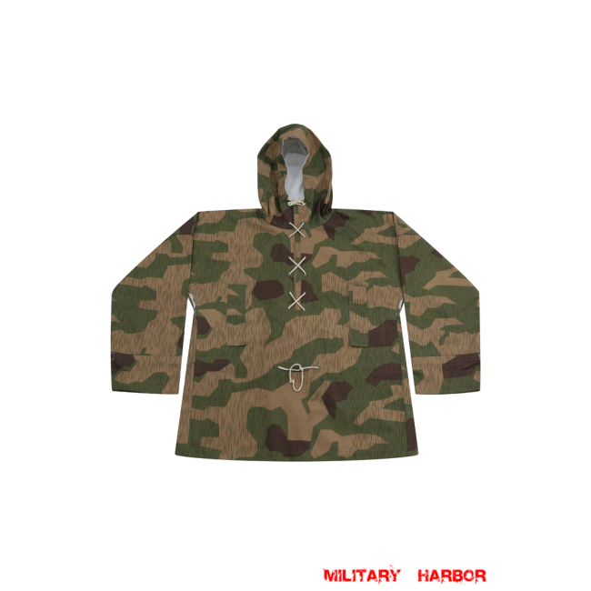 WWII German Reversible Splinter 42 Reversed Color Camo Smock With Hood German Camo smock,German smock,German camo,Wehrmacht smock,Tan and water,german camouflage smock,WW2 uniforms,Marsh camo smock,Sumpfsmuster camo smock,german sniper smock