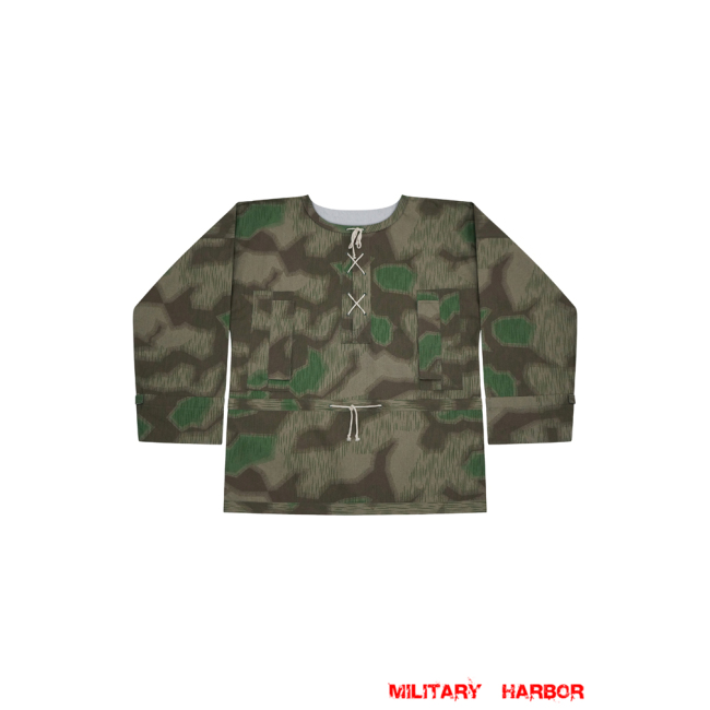 WWII German Reversible Splinter C 43 Camo Smock German Camo smock,German smock,German camo,Wehrmacht smock,Tan and water,german camouflage smock,WW2 uniforms,Marsh camo smock,Sumpfsmuster camo smock,german sniper smock