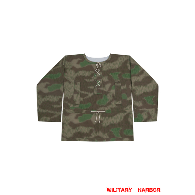 WWII German Reversible Marsh Sumpfsmuster 44 with Splinter Color Camo Smock German Camo smock,German smock,German camo,Wehrmacht smock,Tan and water,german camouflage smock,WW2 uniforms,Marsh camo smock,Sumpfsmuster camo smock,german sniper smock