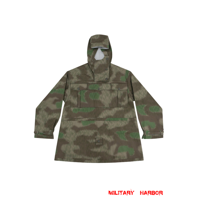 WWII German Reversible Marsh Sumpfsmuster 44 with Splinter Color Camo Gebirgsjäger Anorak Smock WWII German smock,german camo smock,Gebirgsjäger uniforms,Gebirgsjäger smock,Gebirgsjäger Anorak,Anorak smock,Gebirgsjäger Anorak,Anorak smock,german camo Windbluse