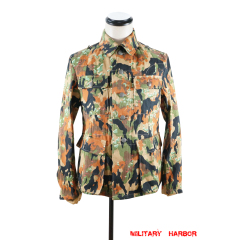 WWII German SS leibermuster 45 camo M43 field tunic German Camo tunic,German uniforms,SS uniforms,Wehrmacht uniforms,leibermuster,german camouflage jacket,WW2 uniforms