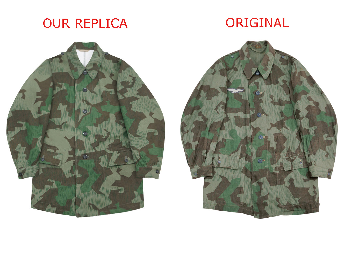 German Camo tunic,German uniforms,SS uniforms,Luftwaffe uniforms,Wehrmacht uniforms,Splinter B,german camouflage jacket,WW2 uniforms