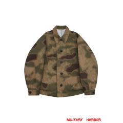 WWII German Luftwaffe Field Division Marsh Sumpfsmuster 43 Camo modified shortened smock I German Camo tunic,German uniforms,SS uniforms,Luftwaffe uniforms,Wehrmacht uniforms,Marsh Sumpfsmuster,german camouflage jacket,WW2 uniforms
