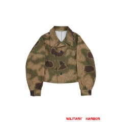 WWII German Luftwaffe Field Division Marsh Sumpfsmuster 43 Camo modified shortened smock II German Camo tunic,German uniforms,SS uniforms,Luftwaffe uniforms,Wehrmacht uniforms,Marsh Sumpfsmuster,german camouflage jacket,WW2 uniforms