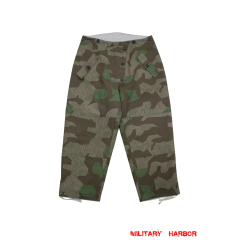 WWII German Reversible Winter Trousers in Splinter 31 Fall Camo German Camo trousers,German uniforms,SS uniforms,Wehrmacht uniforms,WW2 uniforms,Splinter 31,WW2 camo,WWII camo,WW2 German camouflage,WWII German camouflage,German Camo Uniform,winter parka
