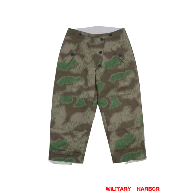 WWII German Reversible Winter Trousers in Splinter C 43 Camo German Camo trousers,German uniforms,SS uniforms,Wehrmacht uniforms,WW2 uniforms,Splinter C 43,WW2 camo,WWII camo,WW2 German camouflage,WWII German camouflage,German Camo Uniform,winter parka