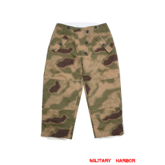 WWII German Reversible Winter Trousers in Marsh Sumpfsmuster 43 Camo German Camo trousers,German uniforms,SS uniforms,Wehrmacht uniforms,WW2 uniforms,Marsh Sumpfsmuster 43,WW2 camo,WWII camo,WW2 German camouflage,WWII German camouflage,German Camo Uniform,winter parka