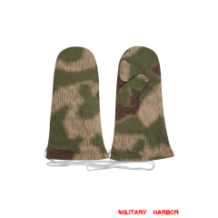 WWII German Reversible Winter Parka Mittens Gloves in Marsh Sumpfsmuster 44 Camo german mittens,ww2 gloves,german camo mittnes,german Reversible mittens,german parka mittens,Splinter mittens