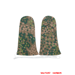 WWII German Reversible Winter Parka Mittens Gloves in Dot Camo german mittens,ww2 gloves,german camo mittnes,german Reversible mittens,german parka mittens,dot mittens