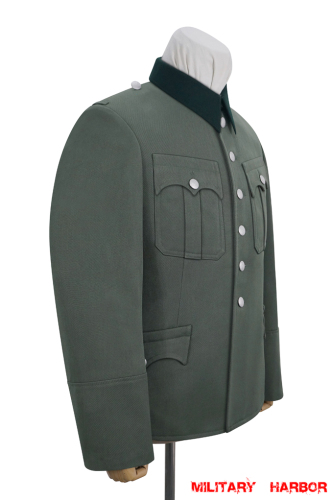 WWII German Austrian Officer Field Grey Gabardine Service Tunic Jacket II 6 buttons