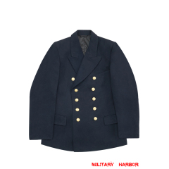 WWII German Kriegsmarine officer navy blue Gabardine Reefer tunic jacket WWII German Kriegsmarine officer navy blue Gabardine Reefer tunic jacket