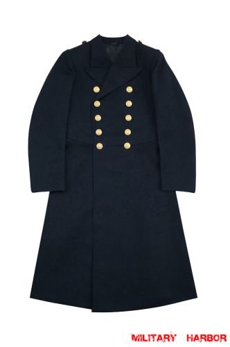 WWII German Kriegsmarine General Officer Navy Blue Gabardine Frock Coat