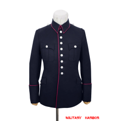WWII German Fire Police Navy Blue Gabardine Service Waffenrock Tunic With Pipe WW2 German police gabardine Tunic,WW2 german police uniforms,WWII police uniform,WWII german police militaria,ww2 german police jacket