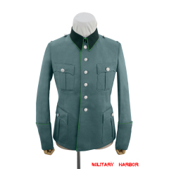 WWII German Police General Officer Gabardine Service Tunic Jacket With Deep Green Collar 6 Buttons WW2 German police gabardine Tunic,WW2 german police uniforms,WWII police uniform,WWII german police militaria,ww2 german police jacket
