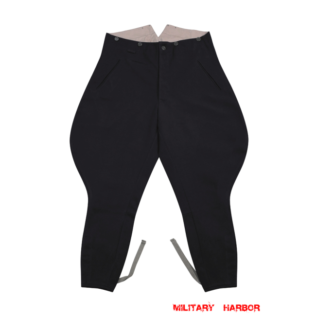 WWII German Police Officer Black Gabardine Breeches WW2 German police gabardine trousers,WW2 german police uniforms,WWII police uniform,WWII german police militaria,ww2 german police trousers