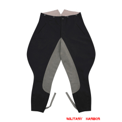 WWII German Police Officer Black Gabardine Riding Breeches WW2 German police gabardine trousers,WW2 german police uniforms,WWII police uniform,WWII german police militaria,ww2 german police trousers
