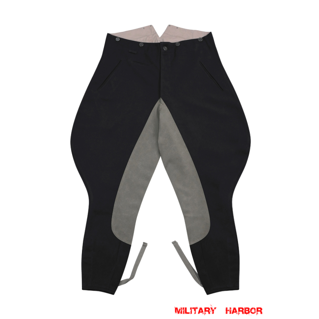 WWII German Police Officer Black Gabardine Riding Breeches WW2 German police gabardine trousers,WW2 german police uniforms,WWII police uniform,WWII german police militaria,ww2 german police trousers