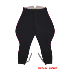 WWII German Fire Police Officer Black gabardine Breeches With Pipe WW2 German police gabardine trousers,WW2 german police uniforms,WWII police uniform,WWII german police militaria,ww2 german police trousers