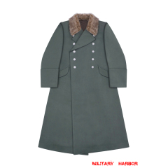 WWII German Heer Officer Fur Collar Gabardine  Greatcoat ww2 german greatcoat,wehrmacht greatcoat,german army greatcoat,SS greatcoat, M36 Greatcoat,DAK,Rommel,afrikakorps,Fur Collar Greatcoat,german Fur Greatcoat