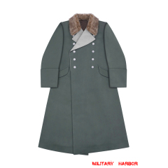WWII German M40 Waffen SS General Fur Collar Gabardine  Greatcoat WW2 german greatcoat,wehrmacht greatcoat,german army greatcoat,SS greatcoat,M40 Greatcoat,German Overcoats,german coat WW2,german great coat,german military coats WWII german greatcoat,Fur Collar Greatcoat,german Fur Greatcoat