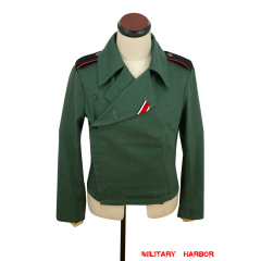 WWII German Heer panzer summer HBT reed green wrap/jacket type I WW2 german uniform,panzer uniform,german army uniform,Blitz,german panzer,WWII German HBT Cotton Panzer Tunic,HBT uniforms,WW2 german militaria,WW2 military surplus,w2 uniforms,WWII german,replica military uniforms,german summer uniforms,WWII Reenactment,reenactment  shop