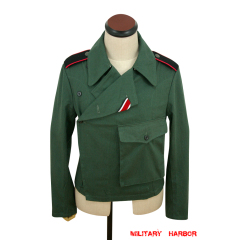 WWII German Heer panzer summer HBT reed green wrap/jacket type II WW2 german uniform,panzer uniform,german army uniform,Blitz,german panzer,WWII German HBT Cotton Panzer Tunic,HBT uniforms,WW2 german militaria,WW2 military surplus,w2 uniforms,WWII german,replica military uniforms,german summer uniforms,WWII Reenactment,reenactment  shop
