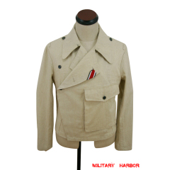 WWII German Heer panzer summer HBT off-white wrap/jacket type II WWII German Heer panzer summer HBT off-white wrap/jacket type II