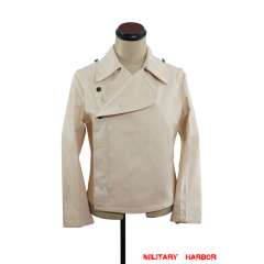 WWII German SS panzer summer off-white HBT wrap/jacket WW2 german uniform,panzer uniform,german army uniform,waffen SS,Blitz,WWII German HBT Cotton Panzer Tunic,HBT uniforms,WW2 german militaria,WW2 military surplus,w2 uniforms,WWII german,replica military uniforms,german summer uniforms,WWII Reenactment,reenactment  shop