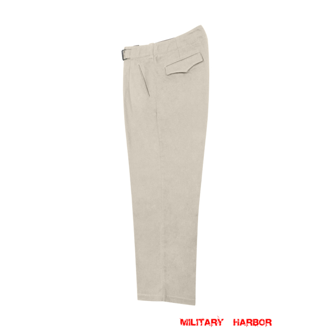 WWII German Luftwaffe Summer HBT Off-White Drill Trousers WW2 german uniform,Luftwaffe uniform,german army uniform,german airforce,lufrwaff officer trousers,WWII German HBT Cotton Luftwaffe Trousers,HBT uniforms,WW2 german militaria,WW2 military surplus,w2 uniforms,WWII german,replica military uniforms,german summer uniforms,WWII Reenactment,reenactment  shop