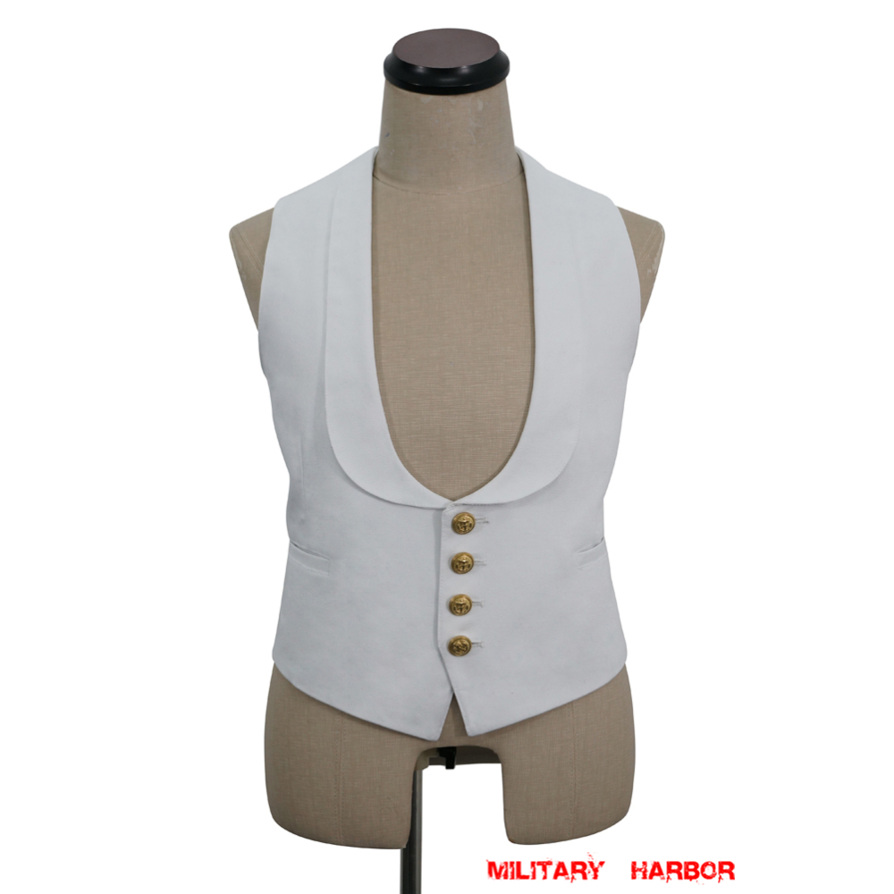 WWII German Kriegsmarine Officers White Cotton Mess Dress and VestCotton / HBT Kriegsmarine Tunics -Military Harbor WWII German Kriegsmarine Officers White Cotton Mess Dress and VestCotton / HBT Kriegsmarine Tunics -Military Harbor