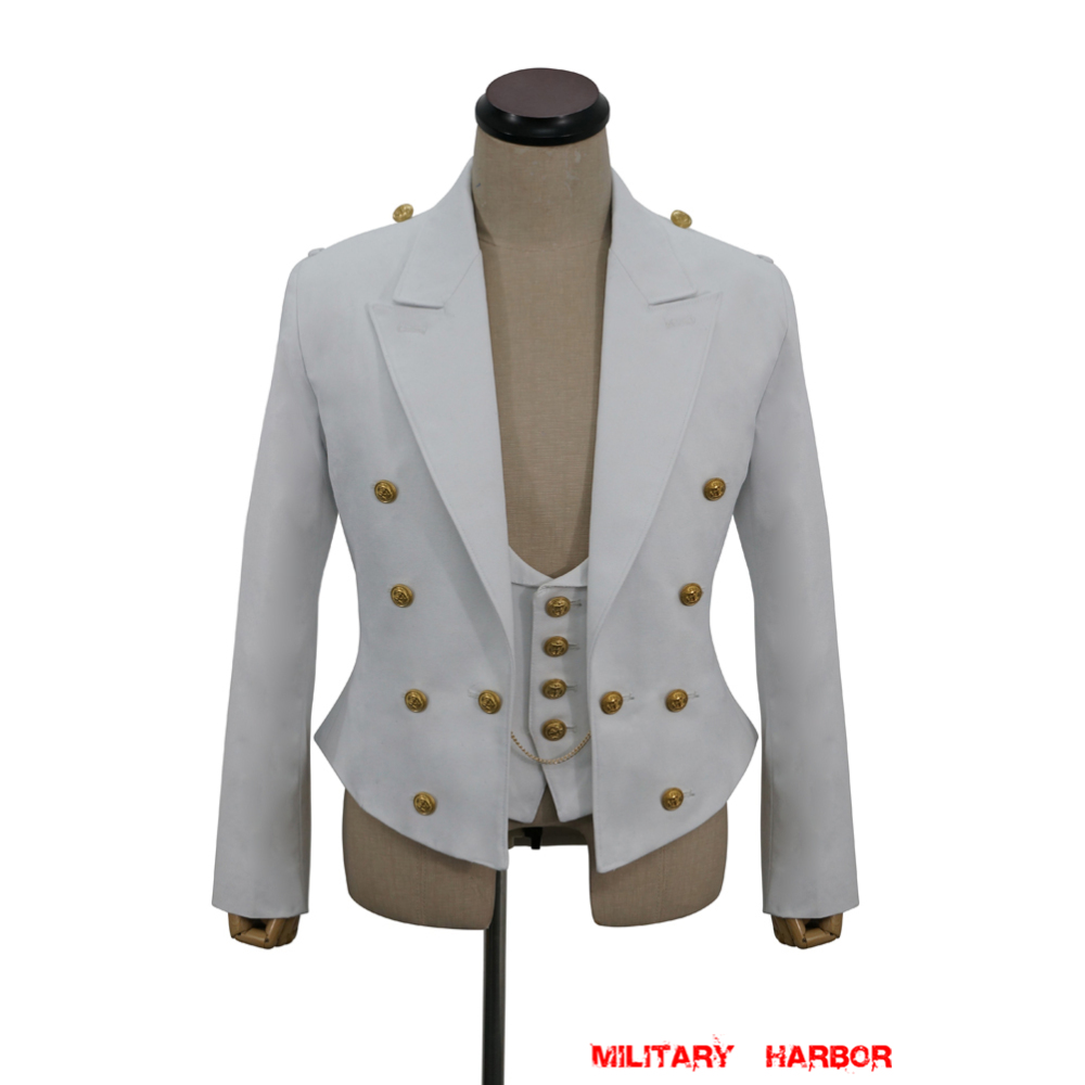 WWII German Kriegsmarine Officers White Cotton Mess Dress and Vest WWII German Kriegsmarine Officers White Cotton Mess Dress and Vest